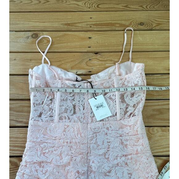NWT Bardot Danni Corset Mini Dress Size 12 Women’s Pink - Picture 8 of 8